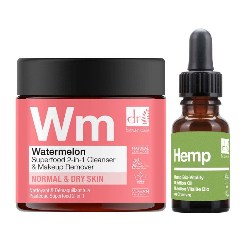 Watermelon Cleanser & Nutrition Oil Kit - Dr Botanicals