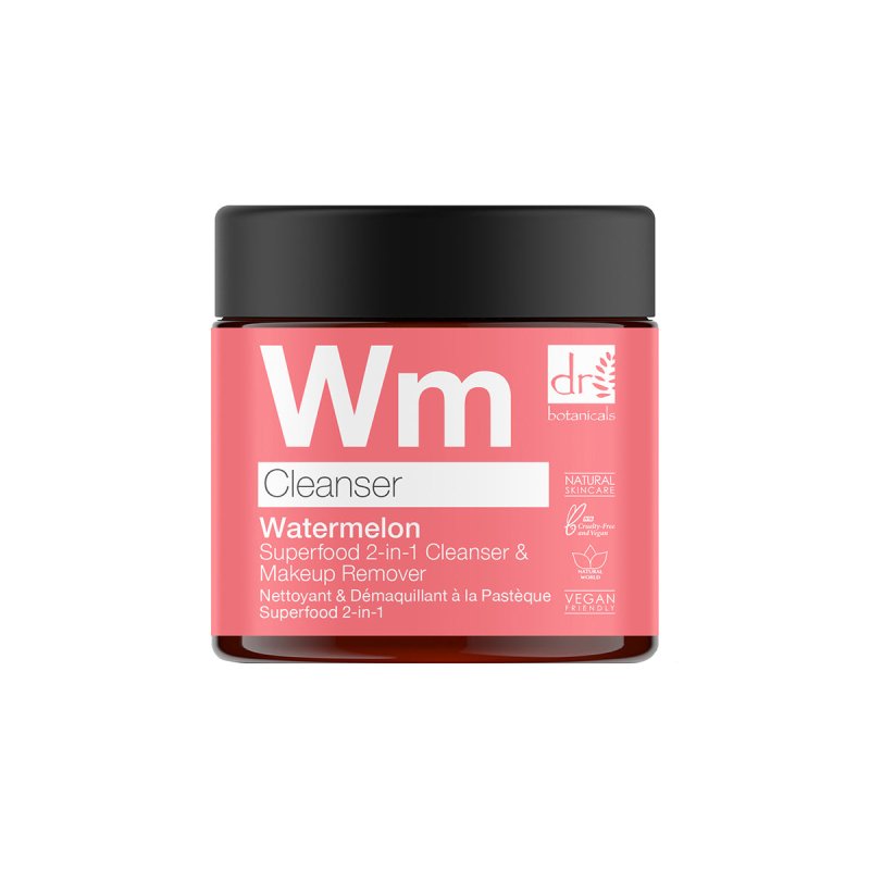 Watermelon Superfood 2 - In - 1 Cleanser & Makeup Remover 60ml - Dr Botanicals