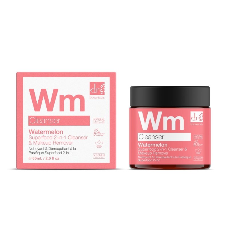 Watermelon Superfood 2 - In - 1 Cleanser & Makeup Remover 60ml - Dr Botanicals