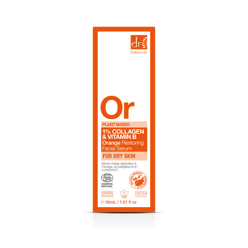 Dr Botanicals Plant-Based Collagen & Vitamin C Orange Restoring Facial Serum
