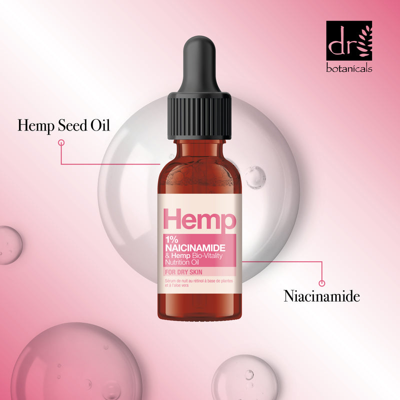 Dr Botanicals Niacinamide & Hemp Bio-Vitality Facial Nutrition Oil